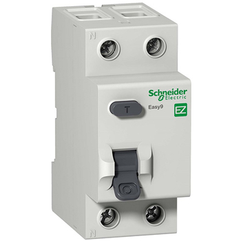 Дифференциальный выключатель Schneider Electric (УЗО) EASY 9 2P 40А 30мА AC 4,5 кА - Электрика, НВА - Модульное оборудование - Дифференциальные автоматы - . Магазин оборудования для автономного и резервного электропитания Ekosolar.ru в Новосибирске
