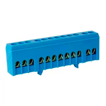 Шина TS-0609H 12 way в синем корпусе Энергия, 10 шт - Электрика, НВА - Щитки и аксессуары для монтажа - Шины нулевые - . Магазин оборудования для автономного и резервного электропитания Ekosolar.ru в Новосибирске