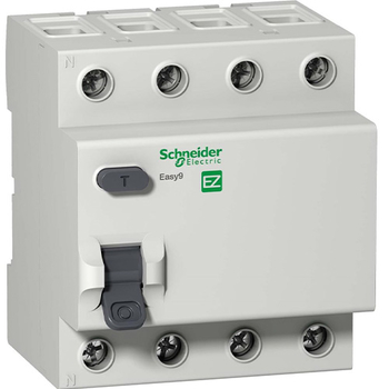 Дифференциальный выключатель Schneider Electric (УЗО) EASY 9 4P 40A 30мА АС 4,5 кА - Электрика, НВА - Модульное оборудование - Дифференциальные автоматы - . Магазин оборудования для автономного и резервного электропитания Ekosolar.ru в Новосибирске