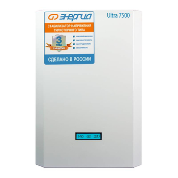 Однофазный стабилизатор напряжения Энергия Ultra 7500 - Стабилизаторы напряжения - Однофазные стабилизаторы напряжения 220 Вольт - Энергия Ultra - . Магазин оборудования для автономного и резервного электропитания Ekosolar.ru в Новосибирске