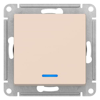 Выключатель SE AtlasDesign 1-клавишный с подсветкой, сх.1а, 10АХ, бежевый, механизм - Электрика, НВА - Выключатели и розетки - Выключатели - . Магазин оборудования для автономного и резервного электропитания Ekosolar.ru в Новосибирске