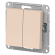 Переключатель Schneider Electric AtlasDesign 2-клавишный сх.6, 10АХ, бежевый механизм - Электрика, НВА - Выключатели и розетки - Выключатели - . Магазин оборудования для автономного и резервного электропитания Ekosolar.ru в Новосибирске