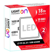 Светильник LightPhenomenON Downlight LT-TP-DL-01-18W-6500K встраиваемый квадратный 170х170 LED - Светильники - Светильники DOWNLIGHT - . Магазин оборудования для автономного и резервного электропитания Ekosolar.ru в Новосибирске