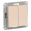 Переключатель Schneider Electric AtlasDesign 2-клавишный сх.6, 10АХ, бежевый механизм - Электрика, НВА - Выключатели и розетки - Выключатели - . Магазин оборудования для автономного и резервного электропитания Ekosolar.ru в Новосибирске