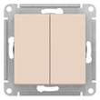 Выключатель Schneider Electric AtlasDesign 2-клавишный сх.5, 10АХ, бежевый, механизм - Электрика, НВА - Выключатели и розетки - Выключатели - . Магазин оборудования для автономного и резервного электропитания Ekosolar.ru в Новосибирске